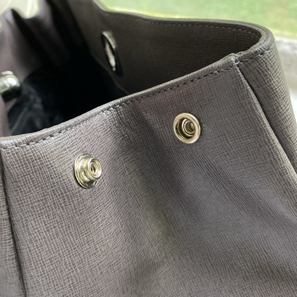 Furla Grey Leather Shoulder Bag with Turnlock - Picture 12 of 15